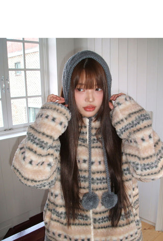 Drin Nordic Poggle Overfit Fleece Zip-up