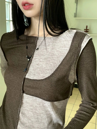 Zika Bohemian Vintage Gemstone Mother-of-Pearl Layered Point Necklace