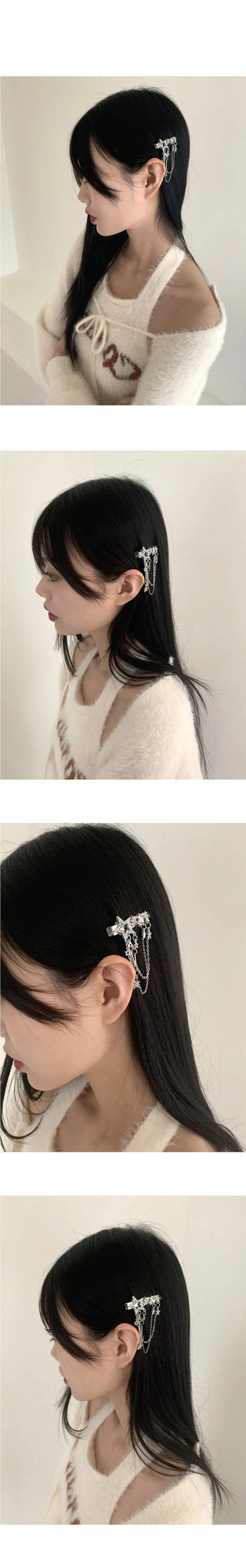 Kiren star star chain kitsch unique hair hairpin