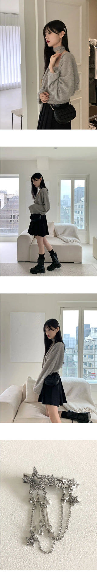 Kiren star star chain kitsch unique hair hairpin