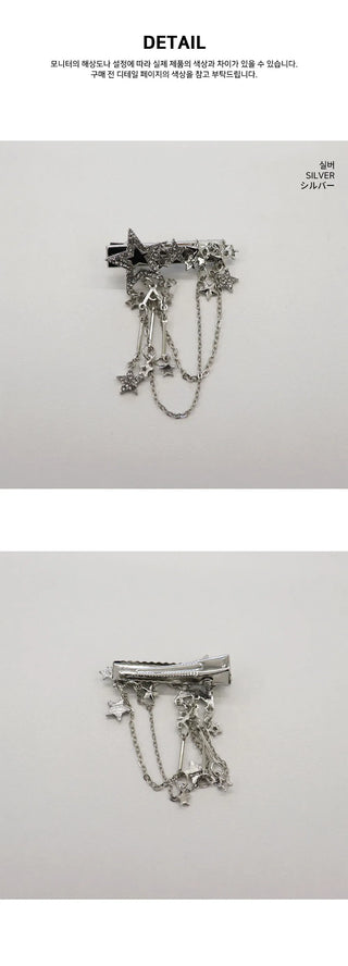 Kiren star star chain kitsch unique hair hairpin