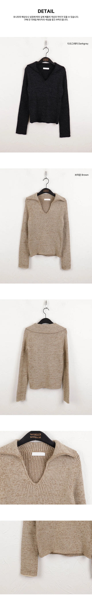 Celta Ribbed Collar Knitwear