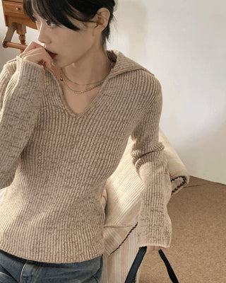 Celta Ribbed Collar Knitwear
