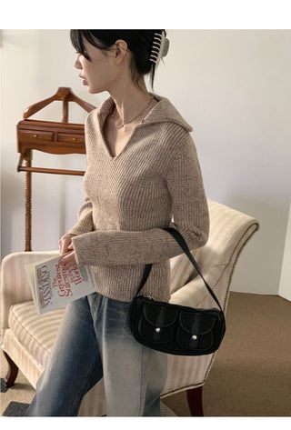 Celta Ribbed Collar Knitwear