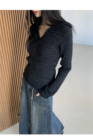 Celta Ribbed Collar Knitwear