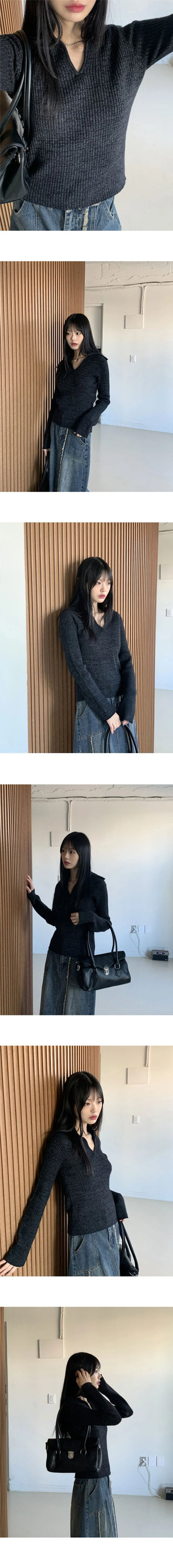 Celta Ribbed Collar Knitwear