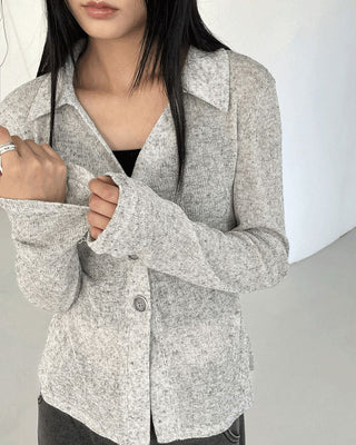 kyson slim collar button long sleeve T-shirt