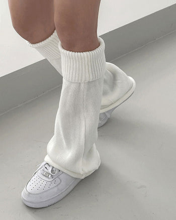 Senny Ribbed Knitwear Long Leg Warmers