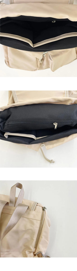 Lauren Nylon String Pocket Buckle Mini Backpack