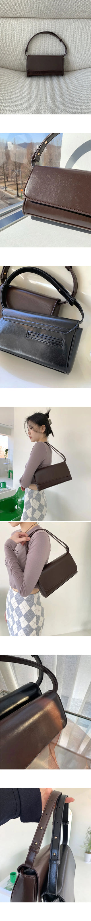 Culton Bag Pocket Leather Square Shoulder Bag