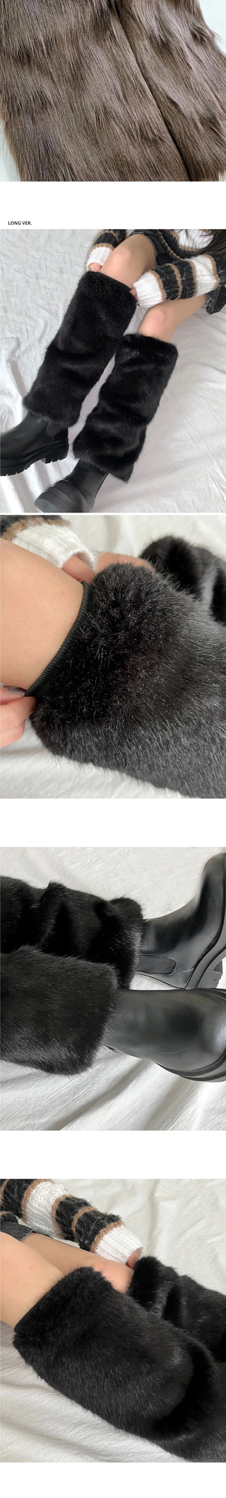 Super Mink Fur Leg Warmer