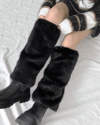 Super Mink Fur Leg Warmer