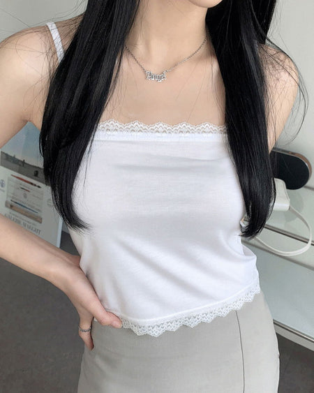 Murch Lace Crop Layered Thong Sleeveless