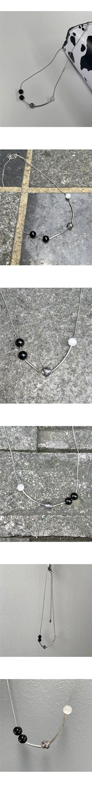 Kilton Unique Beaded Serpentine Silver Necklace