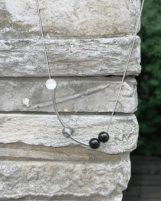 Kilton Unique Beaded Serpentine Silver Necklace