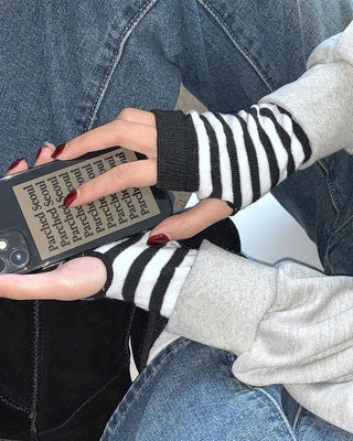 Sasha Stripe Long Hand Warmer