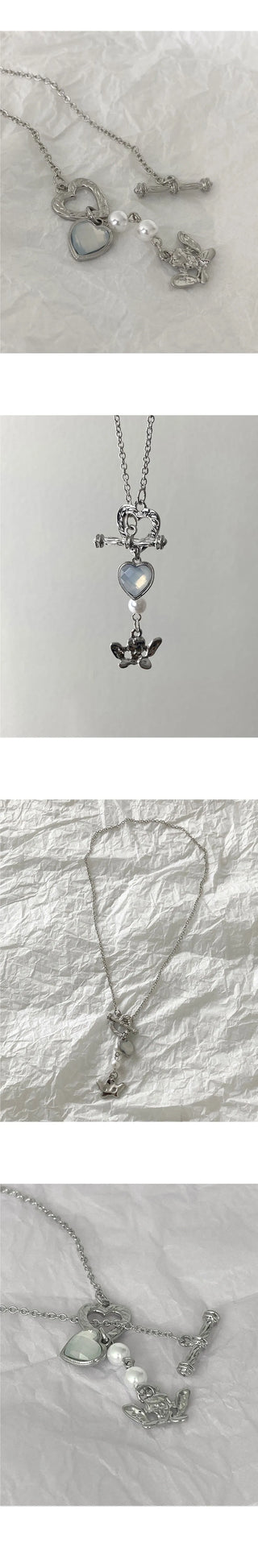 Meryl Vintage Angel Heart Necklace