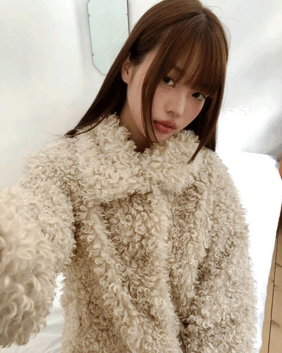 Piru Half Poodle Poggle Fur Coat Jacket