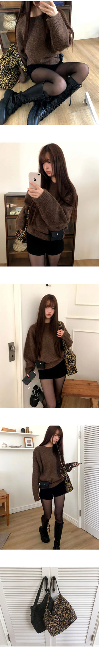 Cyril Hopi Leopard Hobo Shoulder Bag