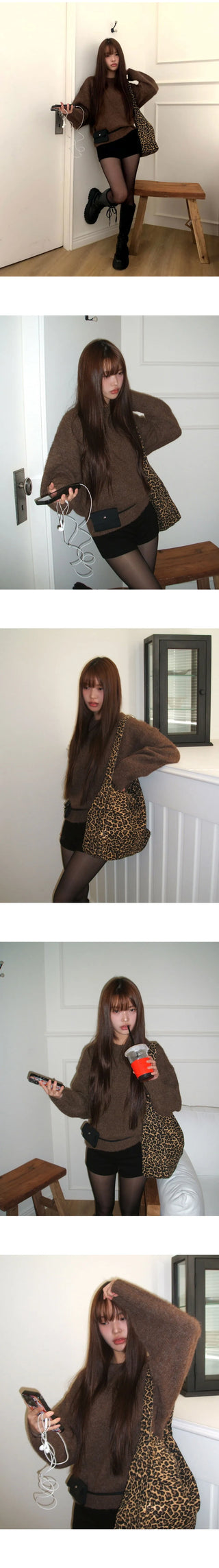Cyril Hopi Leopard Hobo Shoulder Bag