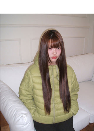 Chad Two-Way String Hooded Warmer Overfit Lightweight Padded Jacket