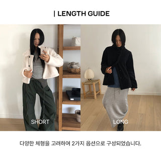 Hacking high-neck button-down fleece fur loose Loose-fit Jacket