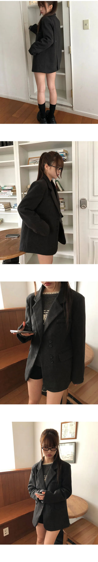 Jubilee Button Collar Pocket Blazer Jacket