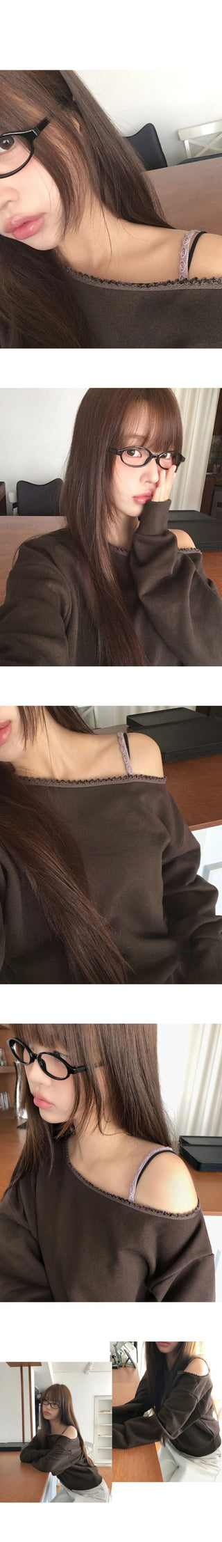 City Race One-Off Shoulder Long Sleeve Sweatshirt