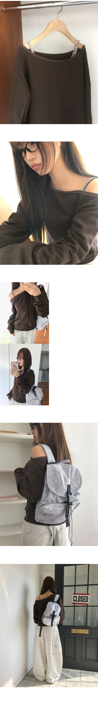 City Race One-Off Shoulder Long Sleeve Sweatshirt