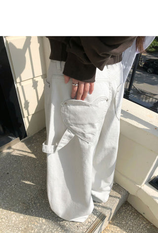 Lesion Pocket Strap Balloon Fit Cotton Long Pants
