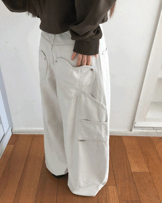 Lesion Pocket Strap Balloon Fit Cotton Long Pants