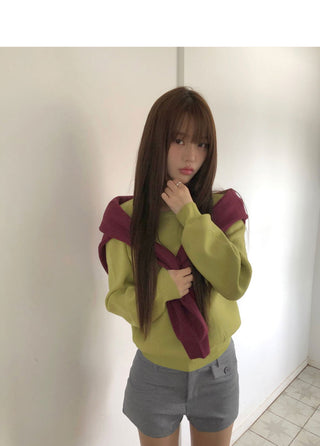 Abil Basic Round Neck Long Sleeve Knitwear