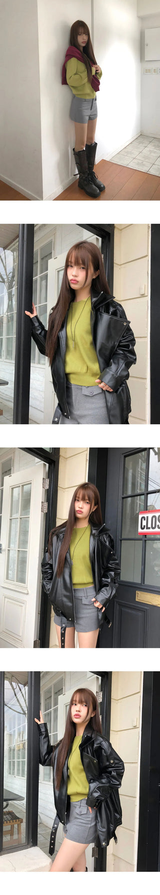 Abil Basic Round Neck Long Sleeve Knitwear