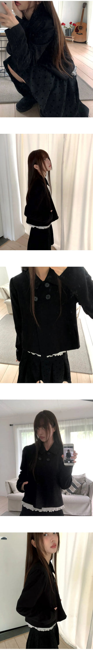 Durie Collar Pocket Two-Button Double Jacket