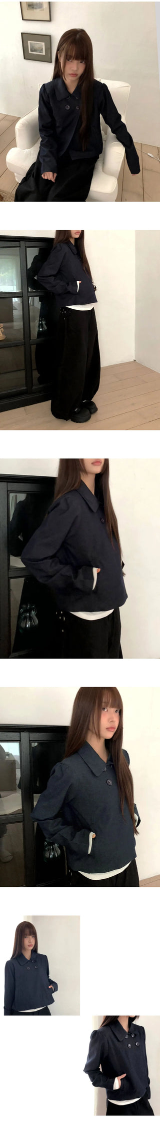 Durie Collar Pocket Two-Button Double Jacket