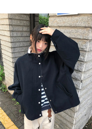 Drew Golden Color Block Button String Overfit Long Sleeve Jacket