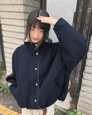 Drew Golden Color Block Button String Overfit Long Sleeve Jacket