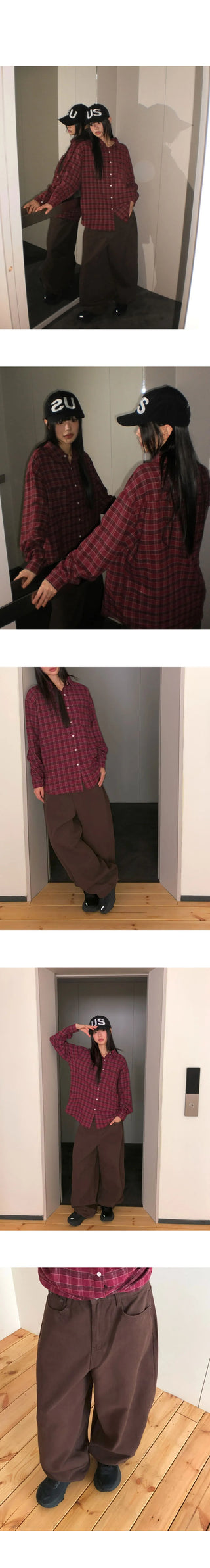 Le Jie Pocket Balloon Fit Cotton Long Pants
