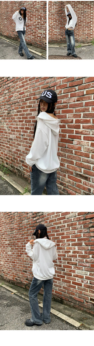 Ruhe Split surgery pocket denim Faded semi Flared long pants