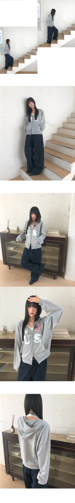 Md Dot Pattern String Strap Wide Cotton Long Pants