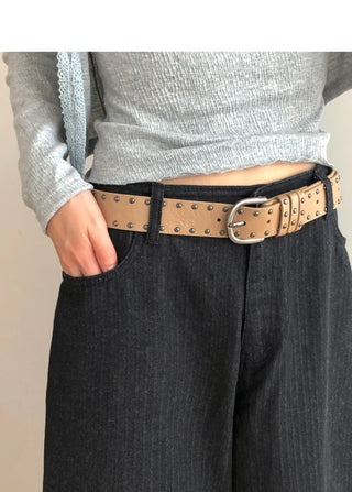 Fame Bohemian Studded Leather Belt
