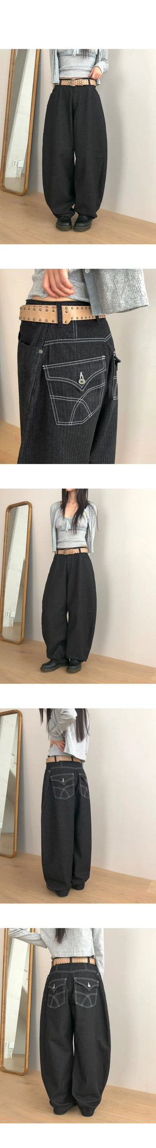 Fame Bohemian Studded Leather Belt