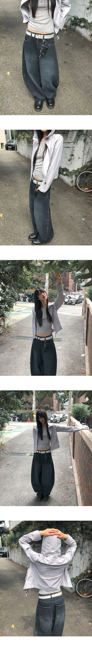 Fame Bohemian Studded Leather Belt