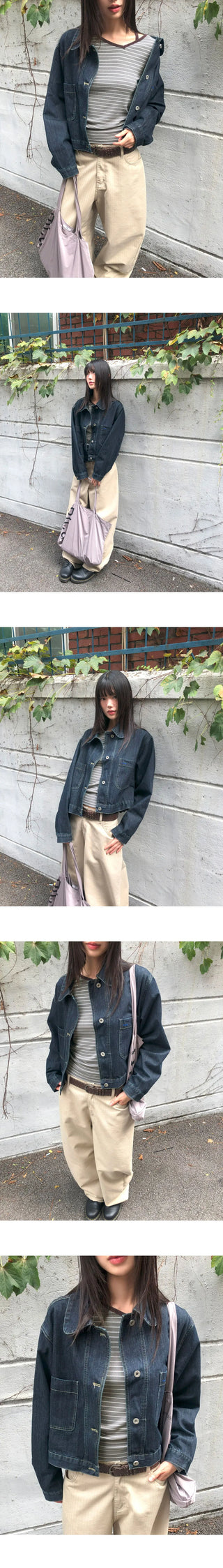 Two-Piece Striped Uneven Strap Long Sleeve T-Shirt