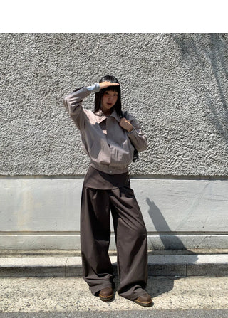 Retum Pocket Button Cotton Short Jacket