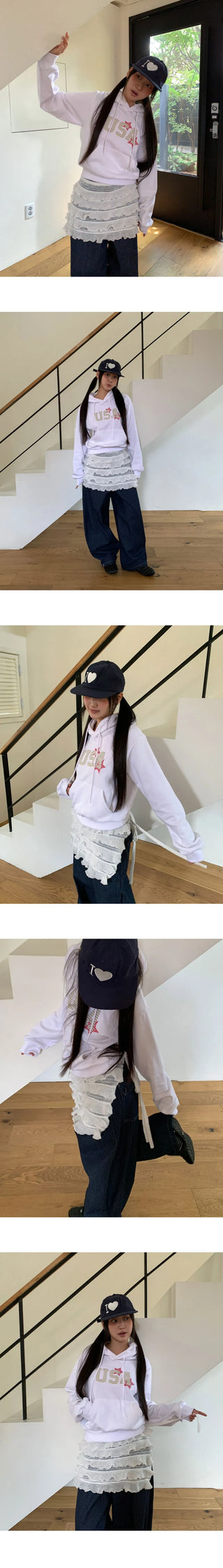 Buna Frill Ribbon Layered Wrap Skirt