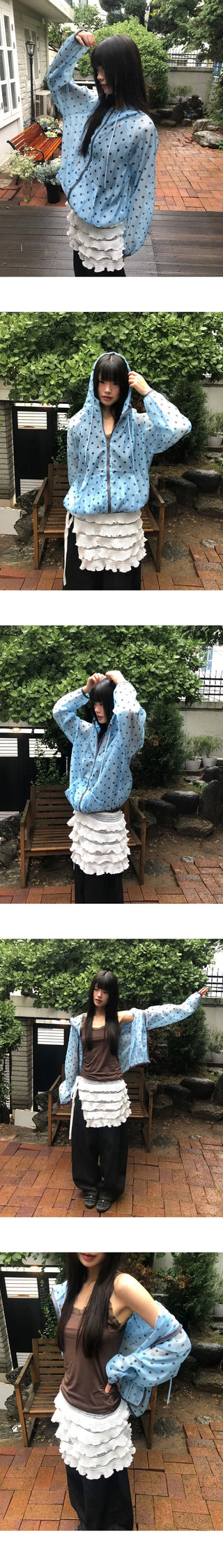 Buna Frill Ribbon Layered Wrap Skirt