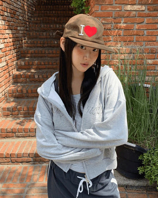 Mima I Love Embroidered Camp Cap