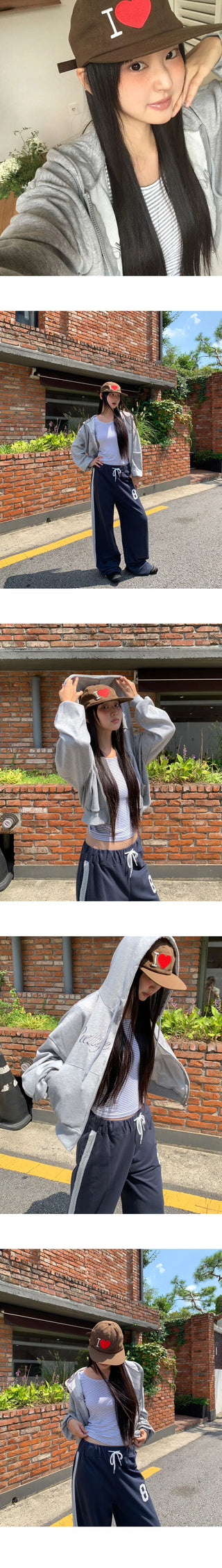 Mima I Love Embroidered Camp Cap