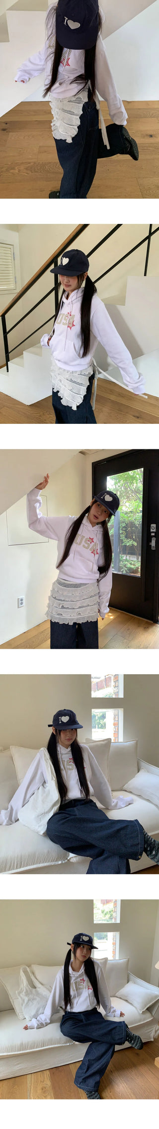 Mima I Love Embroidered Camp Cap